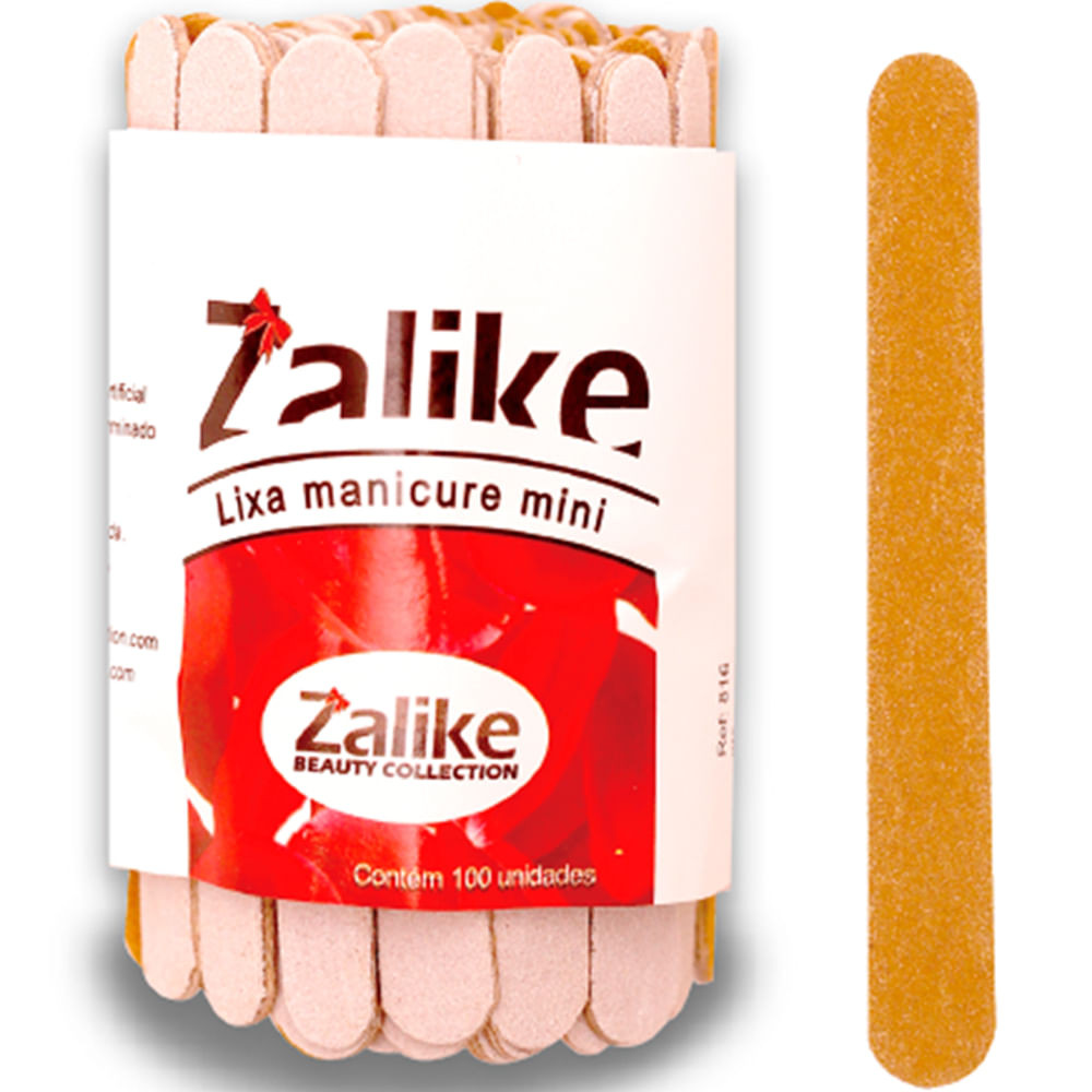 Lixa Para Unhas Zalike Mini Com 100 Unidades - 816 - Beauty