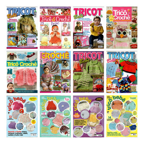 Kit 3 Revistas Tricô Tricot Crochê Bebê