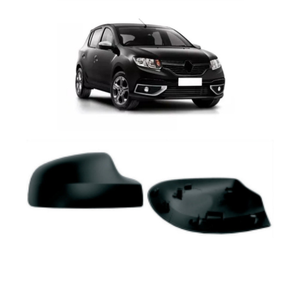 Capa Retrovisor Sandero/Logan 09 a 15 S/Pisca Black Piano LD