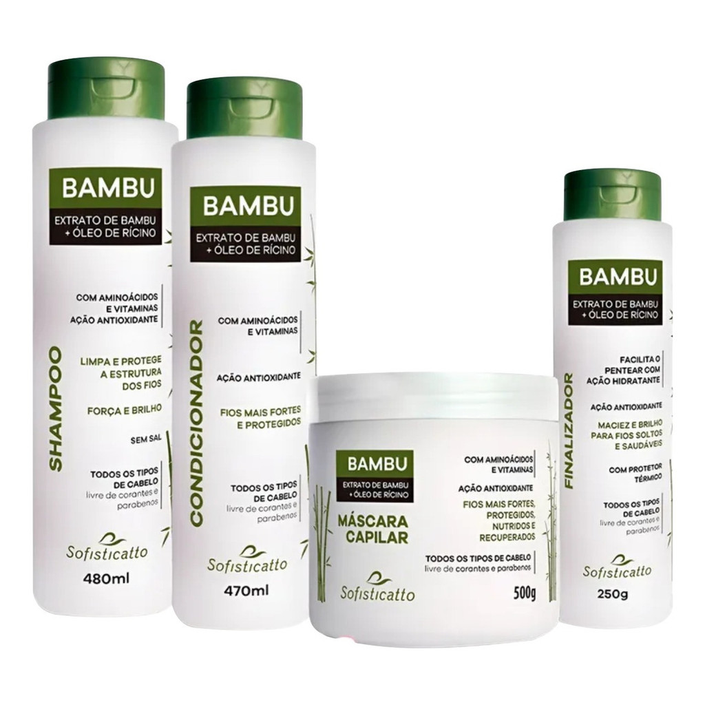 Kit Bambu Sofisticatto Cosméticos Crescimento Saudável