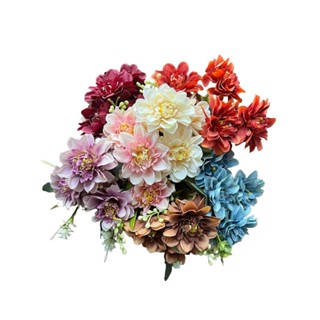 Buquê de crisântemo artificial com 5 flores/h0004 em Oferta na Shopee