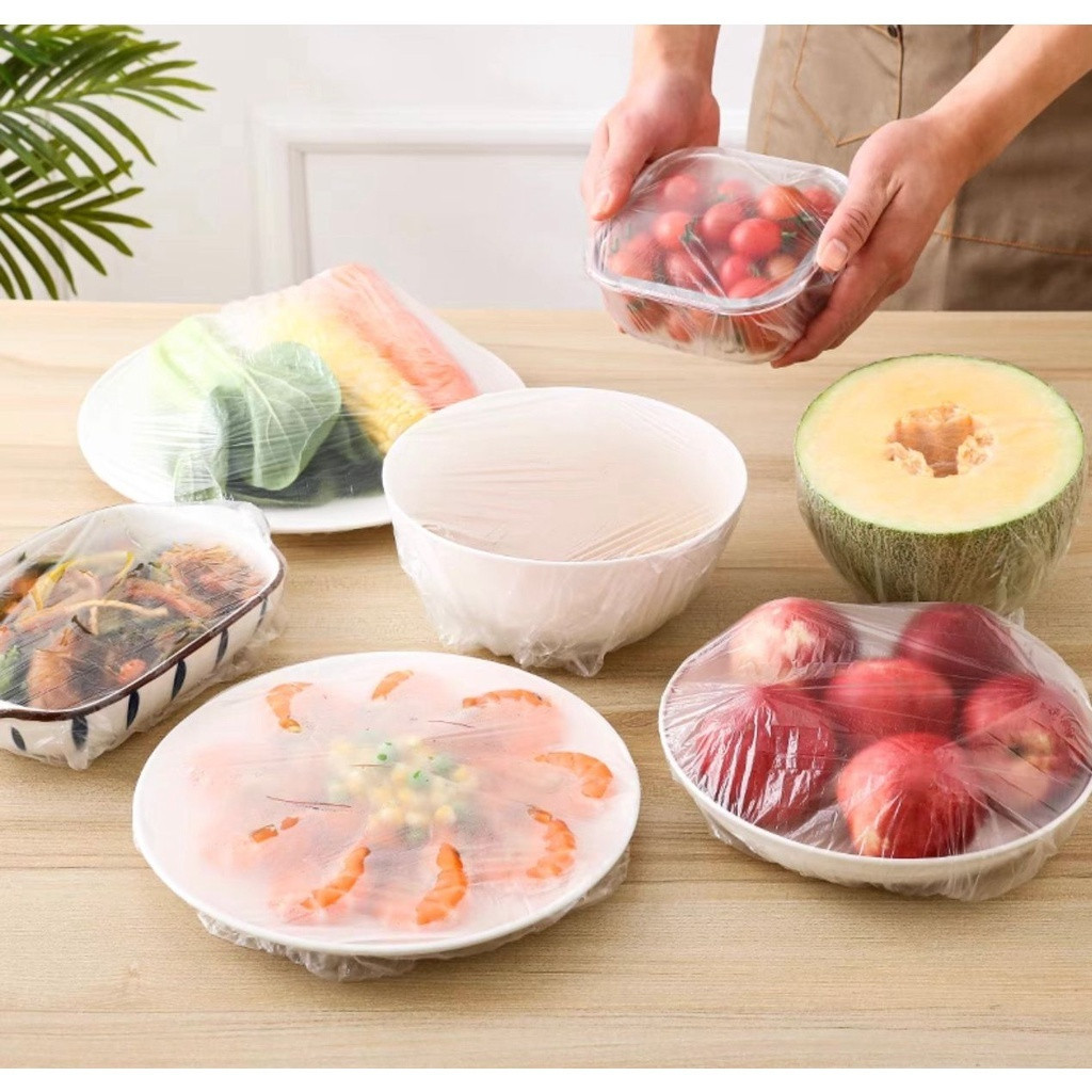 kit 500 Tampa De Plástico descartável para alimento