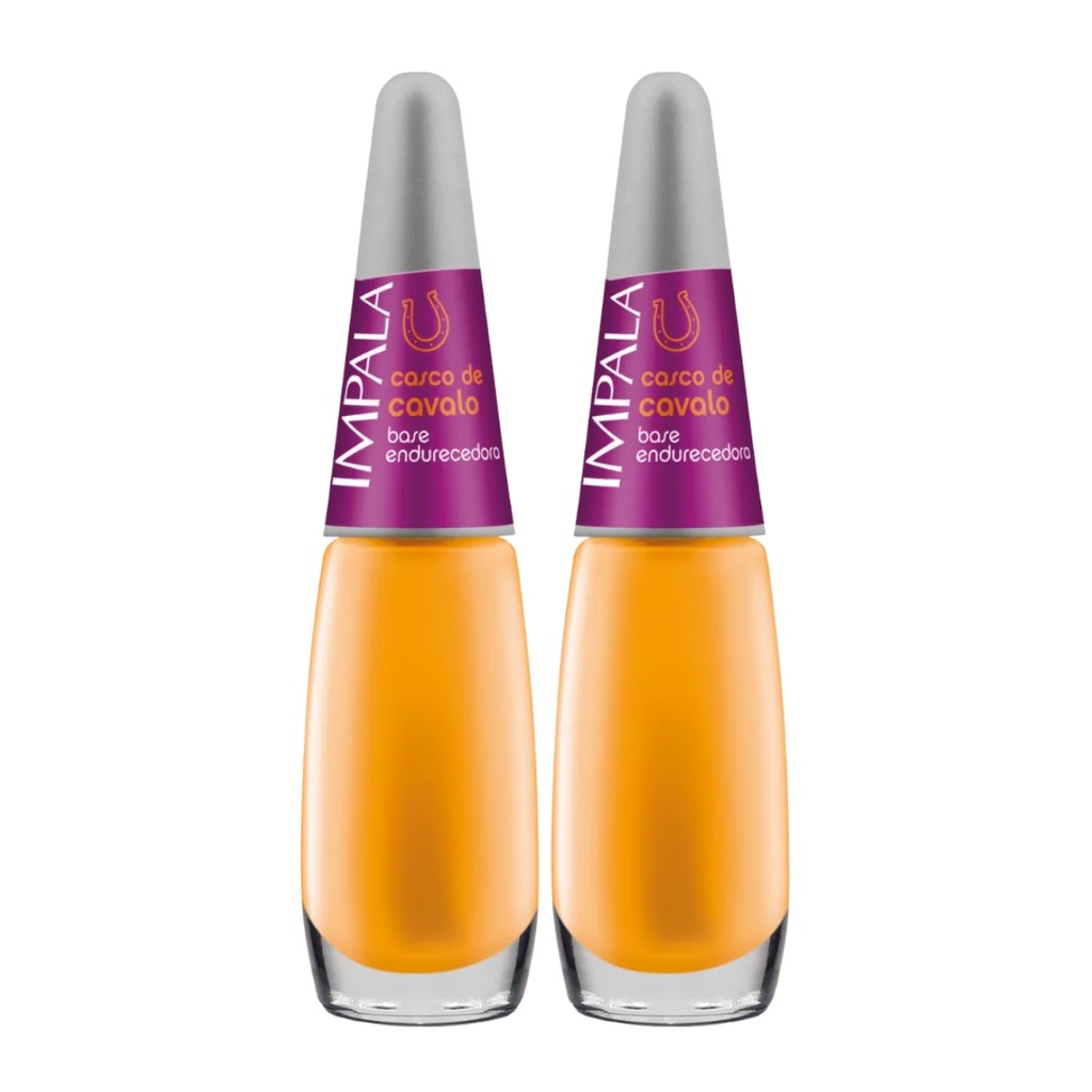 Kit 2 Esmalte Impala Base Casco De Cavalo Fortalecedora Unha em Oferta na Shopee