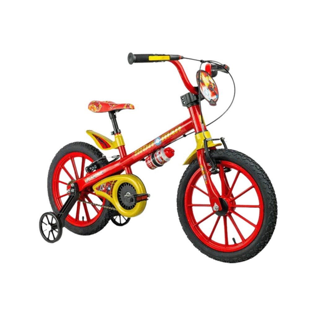 Bicicleta Infantil Aro 16 Homem de Ferro Marvel Nathor com Rodinhas - 101250160010
