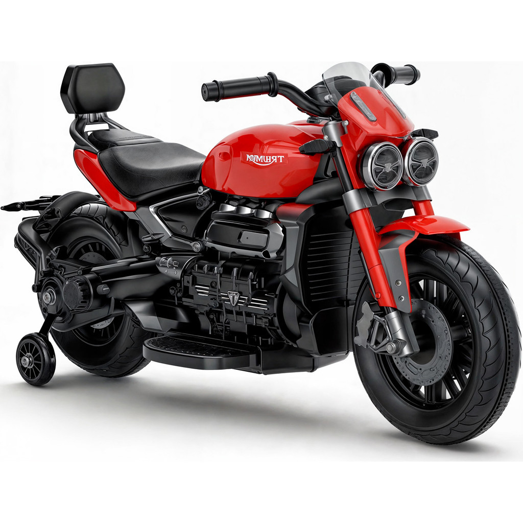 Imagem Moto Eletrica Infantil Triumph Motorizada 6V Vermelha Motinha Para Crianças 2 a 4 anos Motocicleta