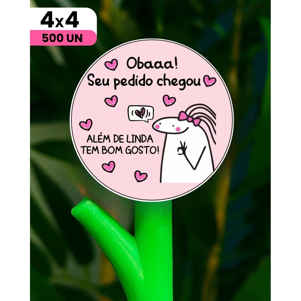 500 Adesivos Seu Pedido Chegou 4x4 cm - Auto colante