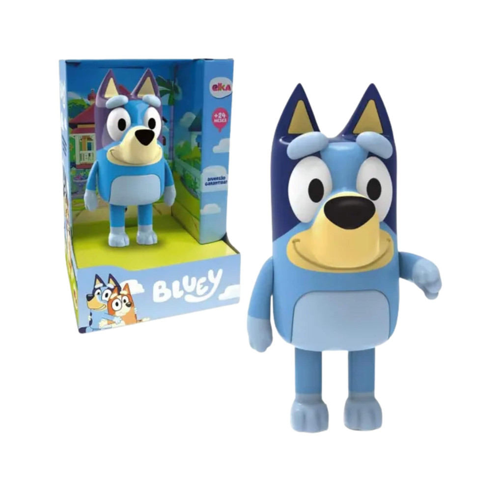 Brinquedo Infantil Boneco Bluey Desenho Cãozinho 21cm Elka - 1249 em Oferta na Shopee