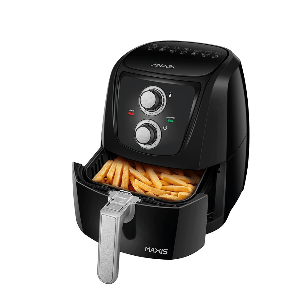 Fritadeira Sem Óleo Air Fryer Maxis AF-01-MX Preta 60Hz em Oferta na Shopee
