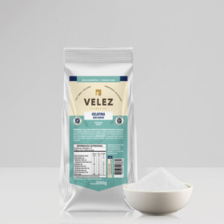Gelatina Sem Sabor Pura E Incolor Premium Velez 200g até 1kg em pó Clarificante Rico em Colágeno em Oferta na Shopee