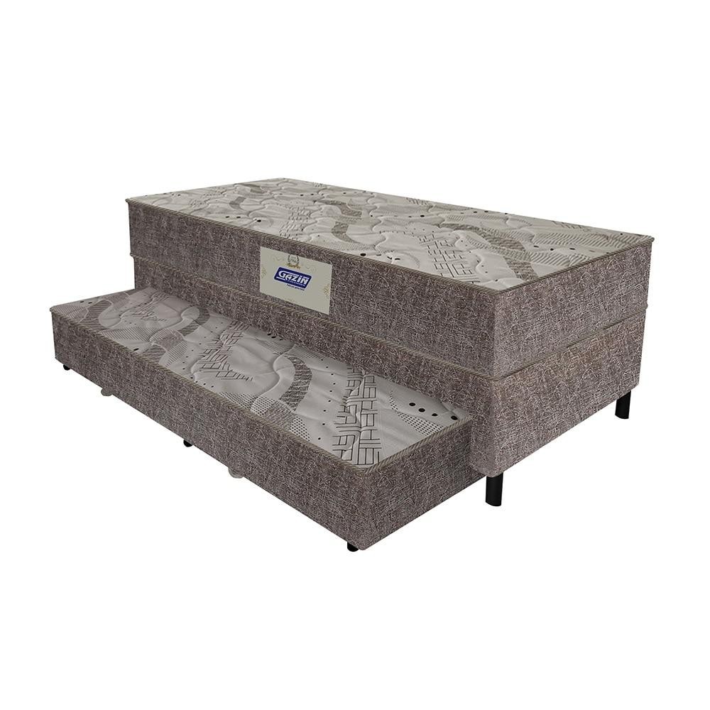Cama Box Solteiro Conjugada Gazin 88x188cm Molas Bonnel com Cama Auxiliar D-26 Praticidade em Oferta na Shopee