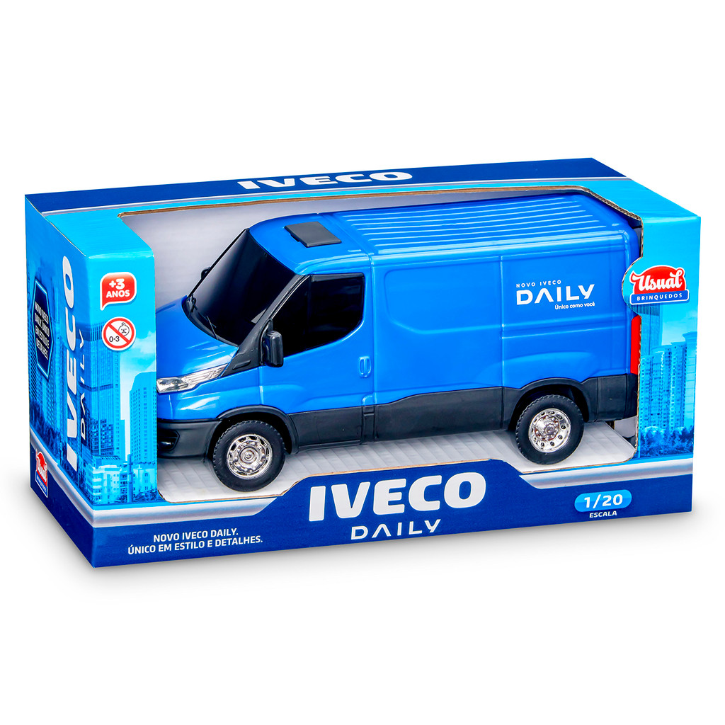 Van Miniatura Iveco Daily Abre A Porta Traseira