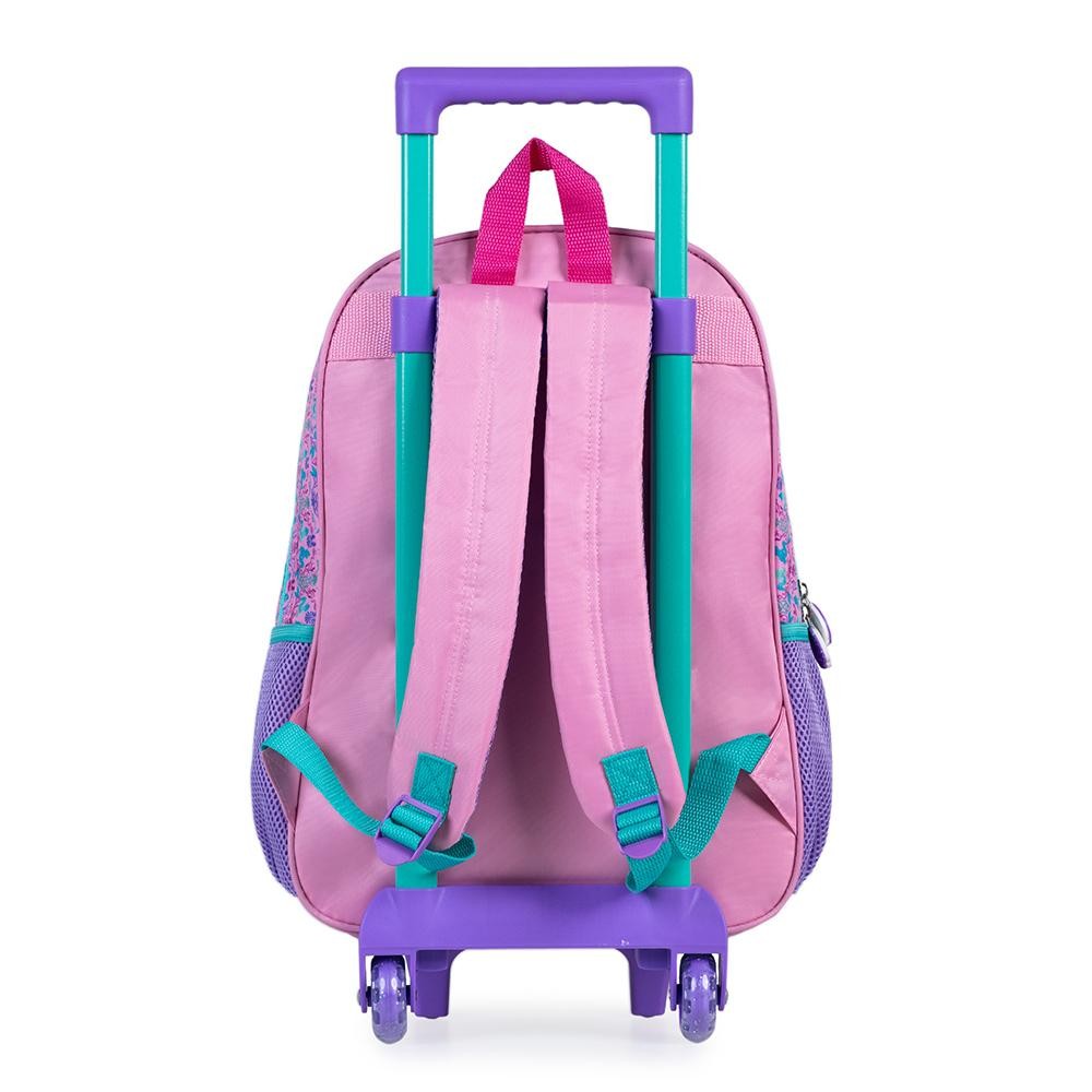 Kit Escolar Mochila Rodinhas + Lancheira + Estojo Ariel — imagem 2 de 2