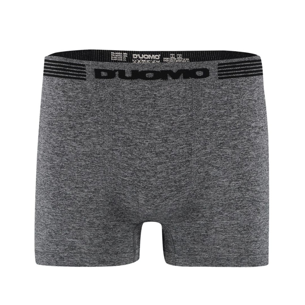 Cueca Boxer Duomo Mescla Original Sem Costura em Microfibra Poliamida