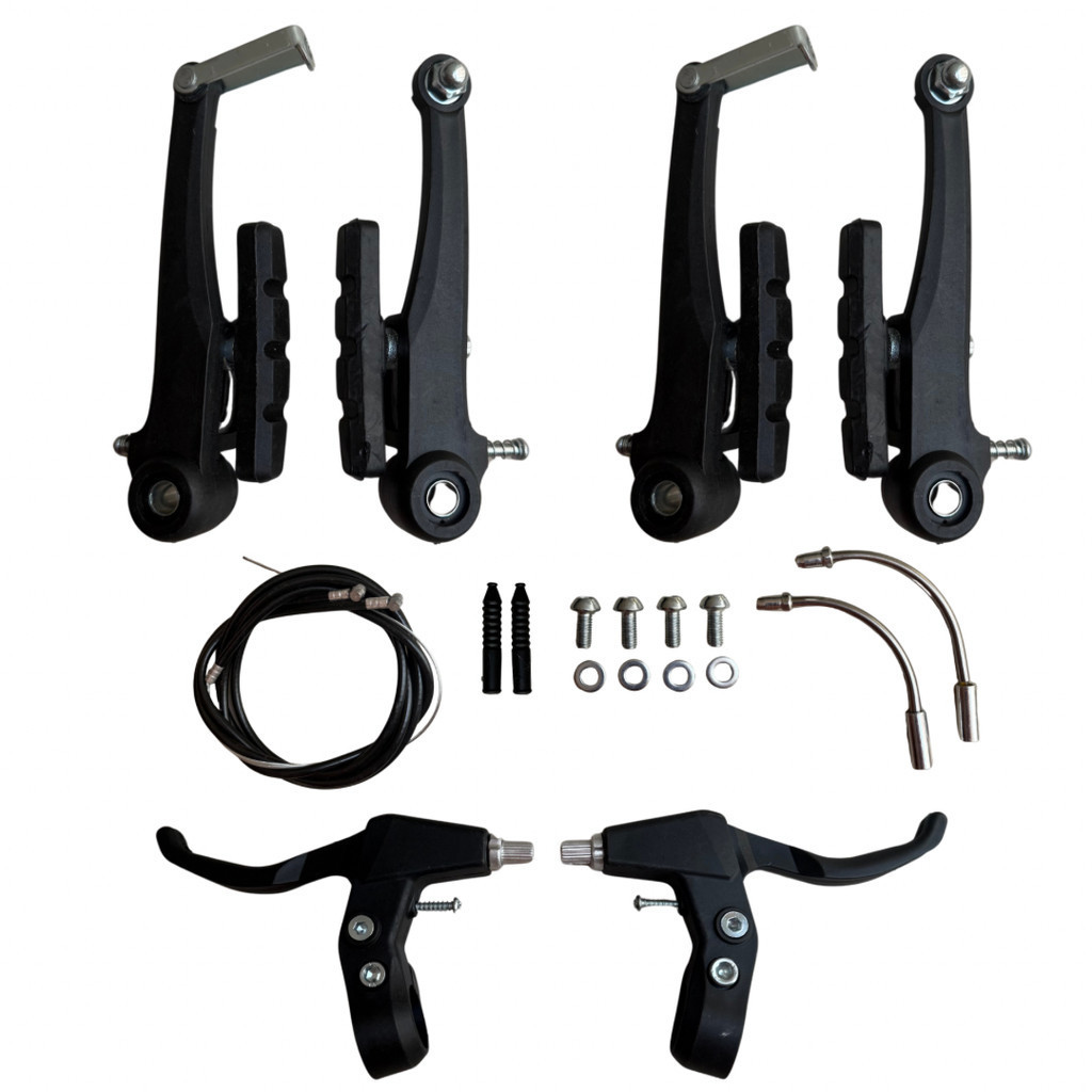 Kit Freio V Brake Nylon Tipo Logan Com Manetes e Cabos Completo Freio De Bicicleta