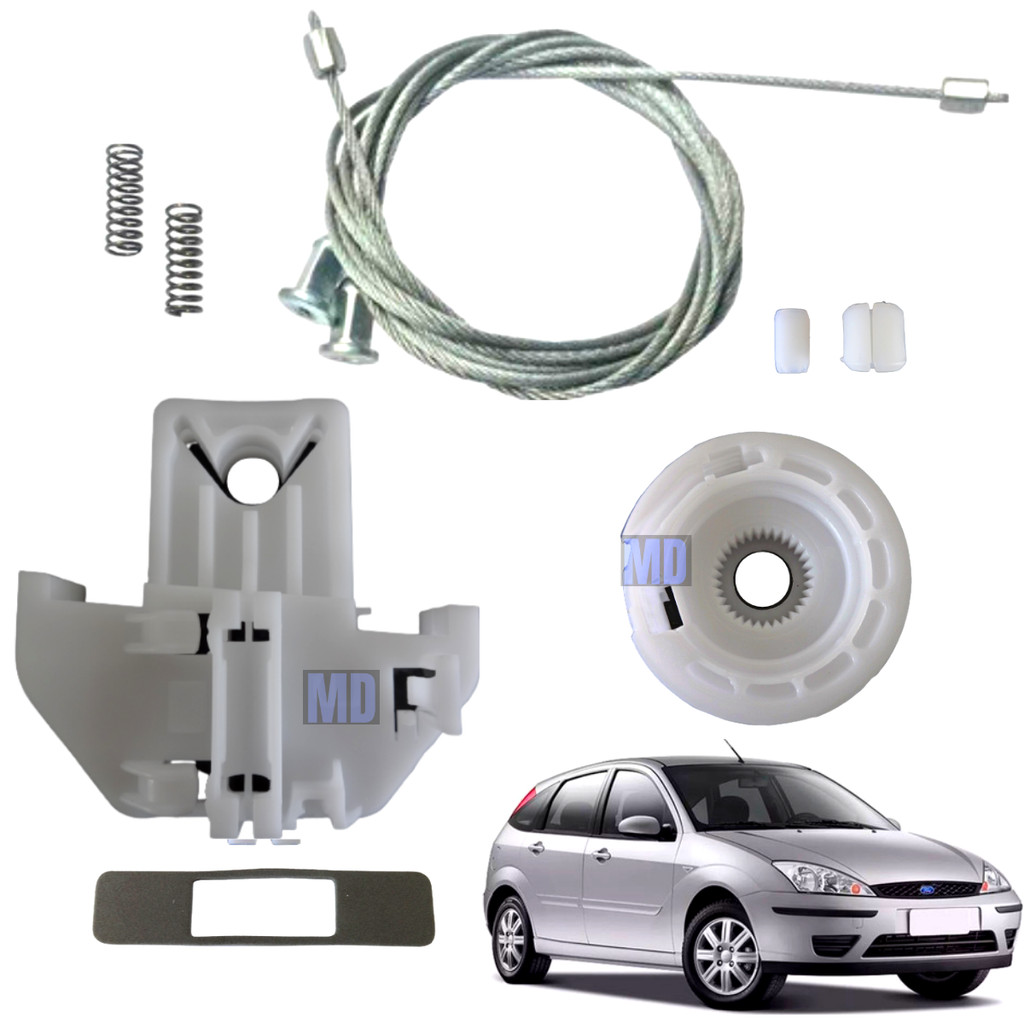 Kit Reparo Cabo De Aço Da Maquina De Vidro Eletrico Do Ford Focus Porta Traseira Esquerda