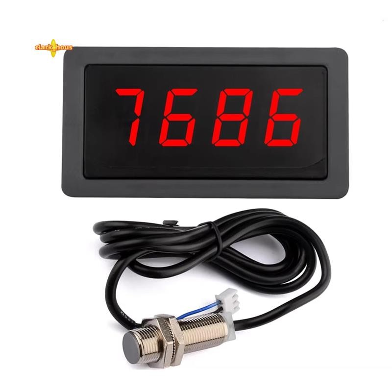 9999RPM Tacômetro Digital LED Medidor De Contagem DC 8-24V Velocidade Com NPN 5V Hall Ímã Sensor Interruptor