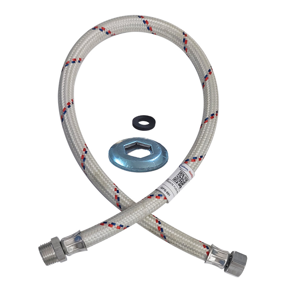 Engate Mangueira Flexível Inox para Pia Torneira Aquecedor Caixa Acoplada de Privada Entrada 1/2 Agua Quente Fria