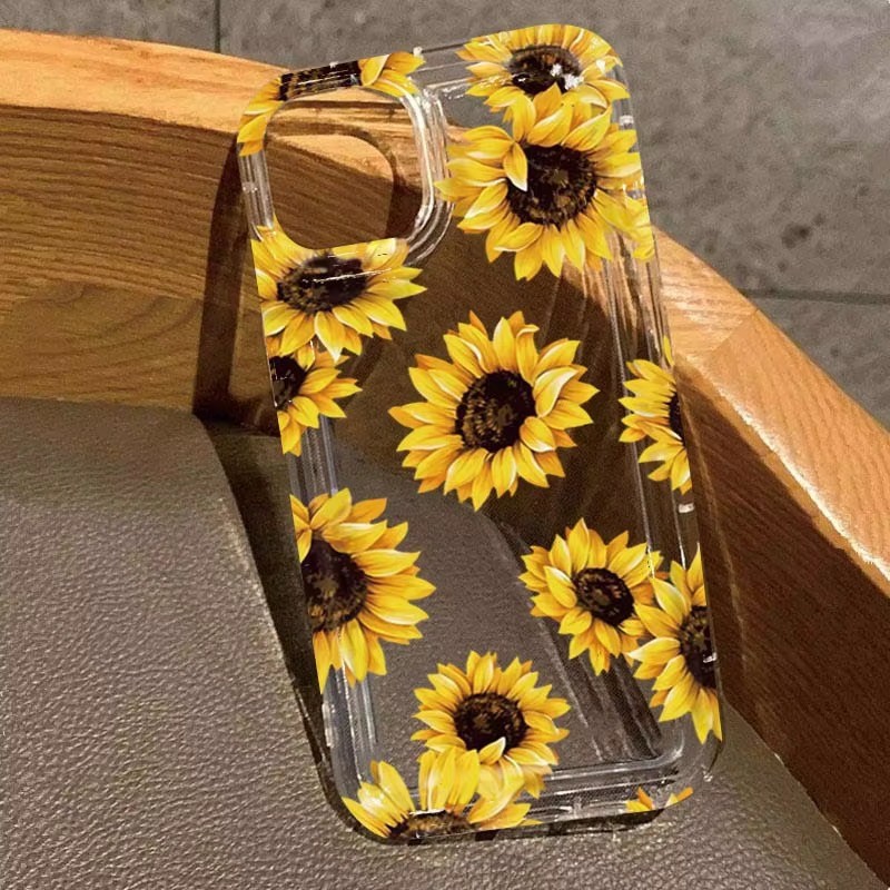 Girassol Cor Quente Claro Caso De Telefone Para Samsung A35 A15 A54 A55 A53 S23 S25 S24 Ultra S22 Plus S21 S20 FE Capa