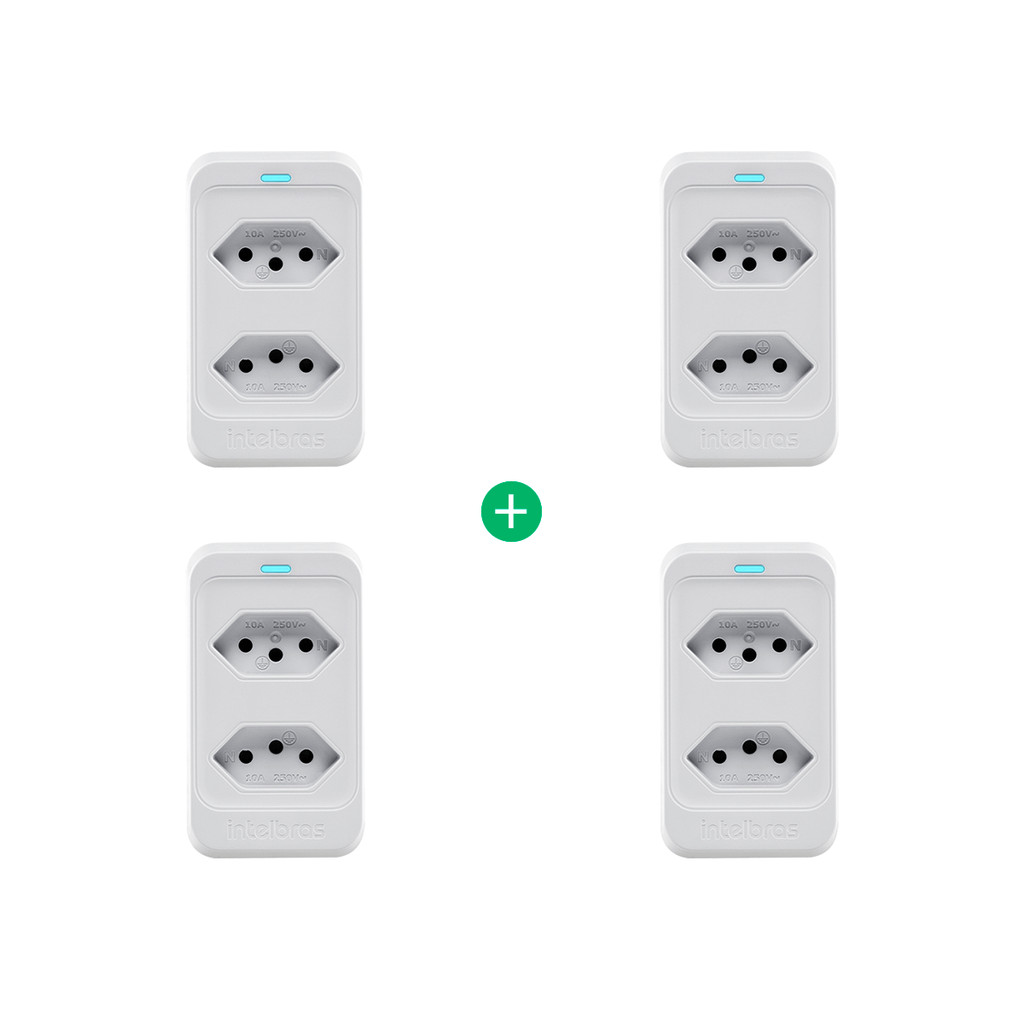 Kit dispositivo de Proteção Elétrica Intelbras EPS 302 Branco - 4 Peças em Oferta na Shopee