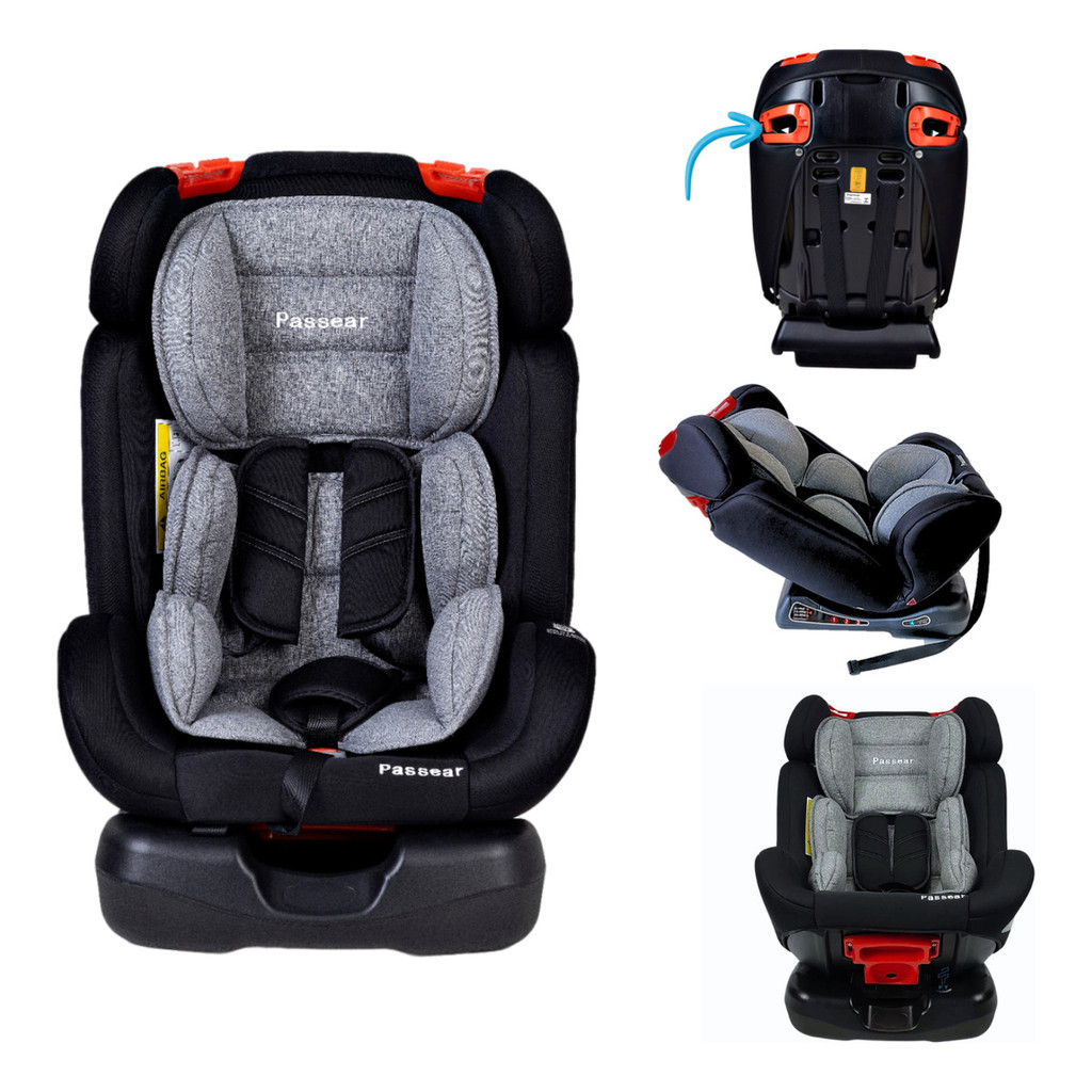 Cadeira de Carro Reclinável Cadeirinha de criança ajustável Star Passear Gris