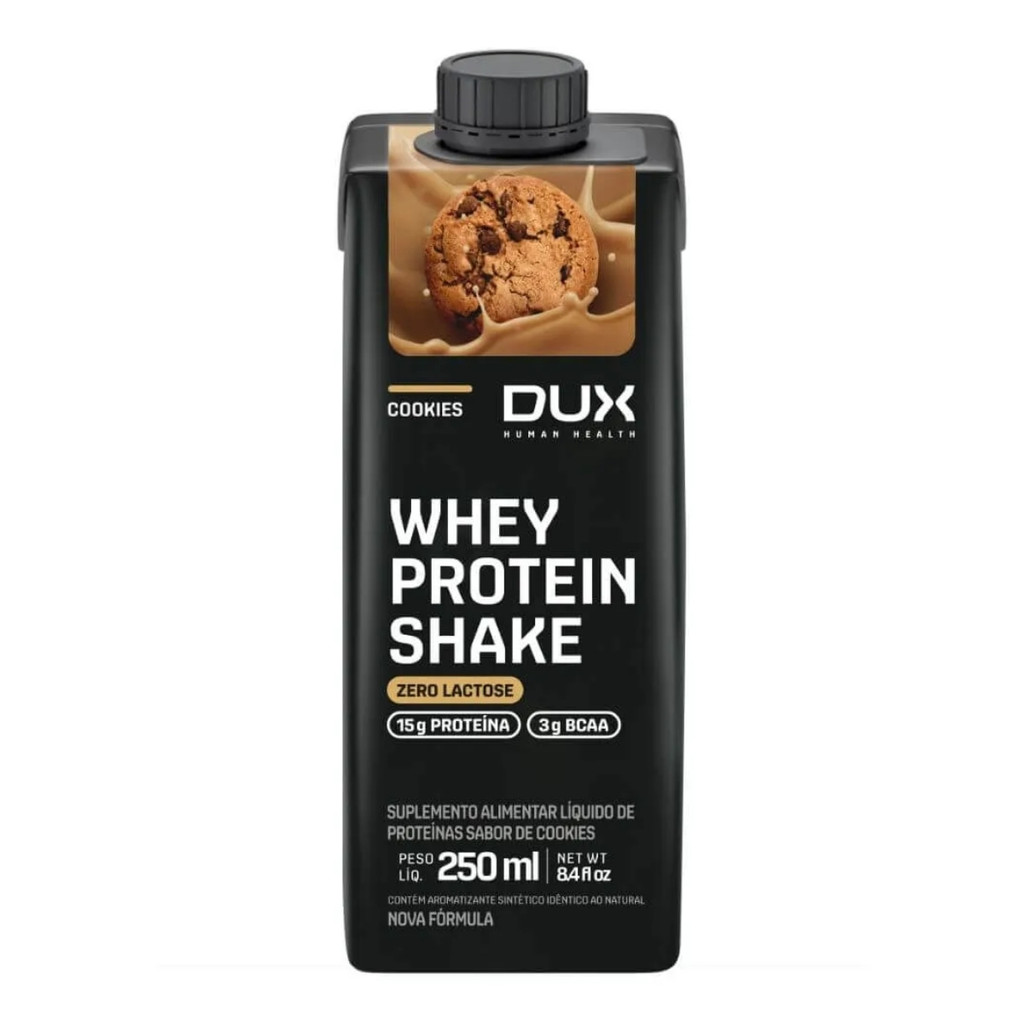 Whey Protein Shake 250ml Dux Human Health Cookies em Oferta na Shopee