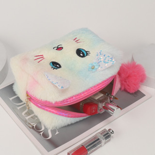Estojo Fofo Com Design De Gatinho Gato Fofo Com Pompom Pelucia em Oferta na Shopee