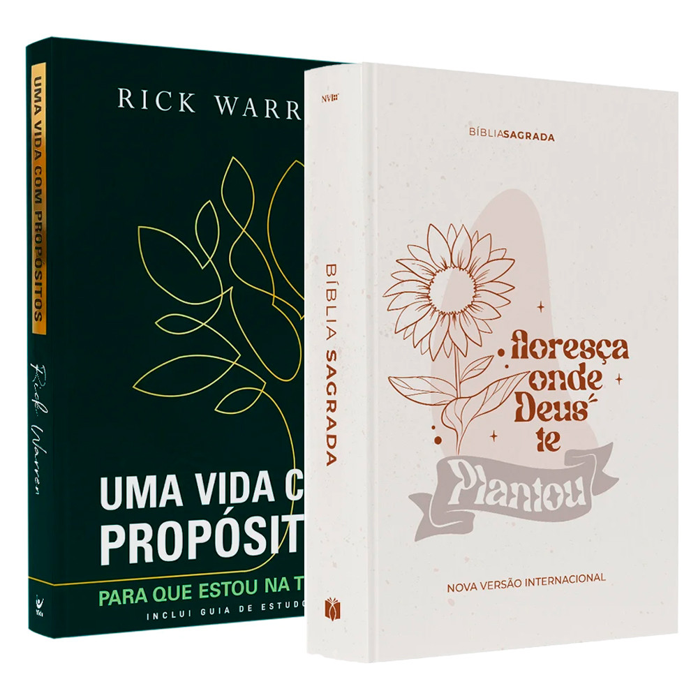 Kit Devocional Uma Vida com Propósitos + Bíblia Sagrada Floresça NVI - Kit Propósito em Oferta na Shopee