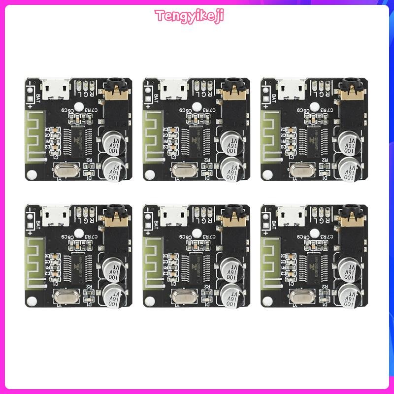 6 Pces VHM-314 V . 20 Placa Receptora De Áudio Bluetooth 5.0 Mp3 Decodificadora Sem Perdas Com Carregamento De Bateria D