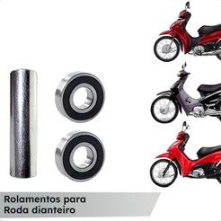 Kit Espaçador com Rolamentos Dianteira para Biz 100/110/125