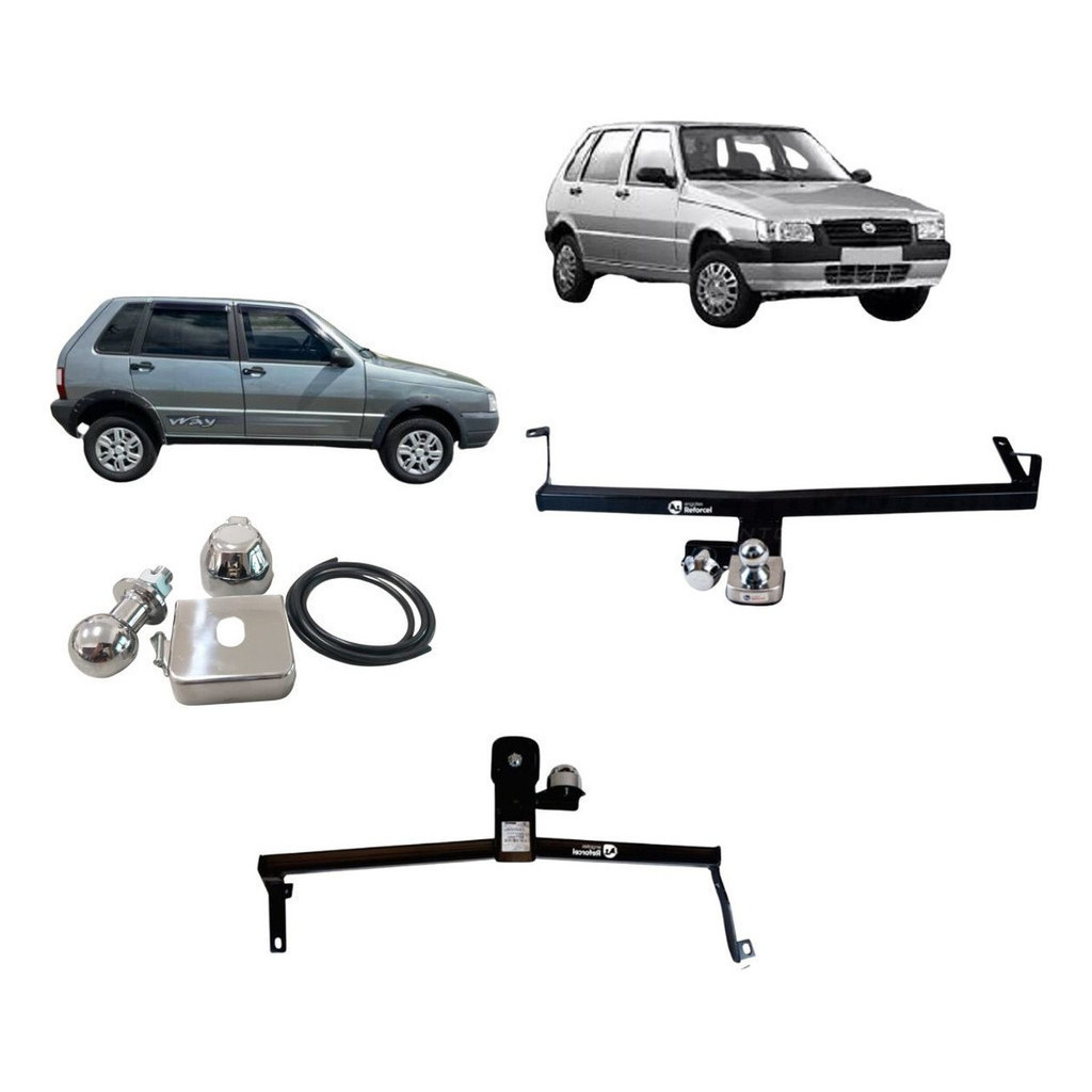 Engate Rabicho Reboque Fiat Uno Mille 2004 Ate 2015 Fixo .