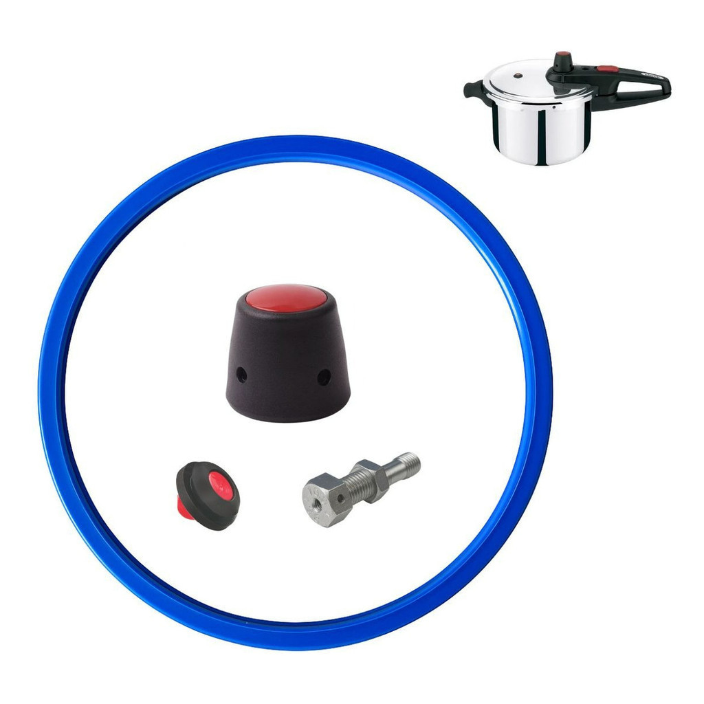 Kit Borracha Panela De Pressão Clock Conforto 4,5l 4 Peças