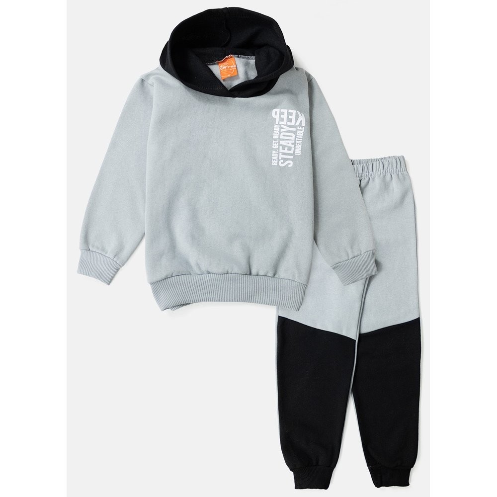 Conjunto Infantil Masculino Moletom C/Capuz Keep Steady Cinza 0610 - Torrox