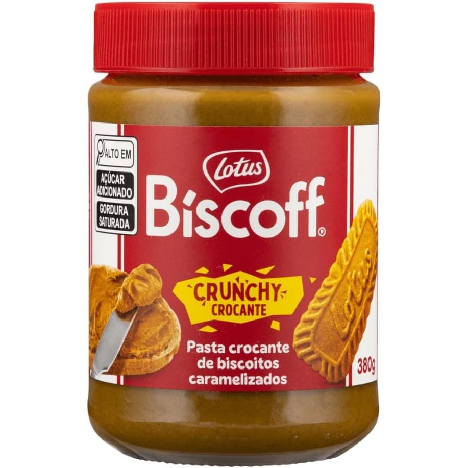 Pasta De Biscoito Belga Bíscoff Caramelizada Crunchy Crocante Lotus 380g