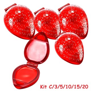 Kit Brilho Formato Morango Batom Balm Gloss Atacado Cor Rosa em Oferta na Shopee
