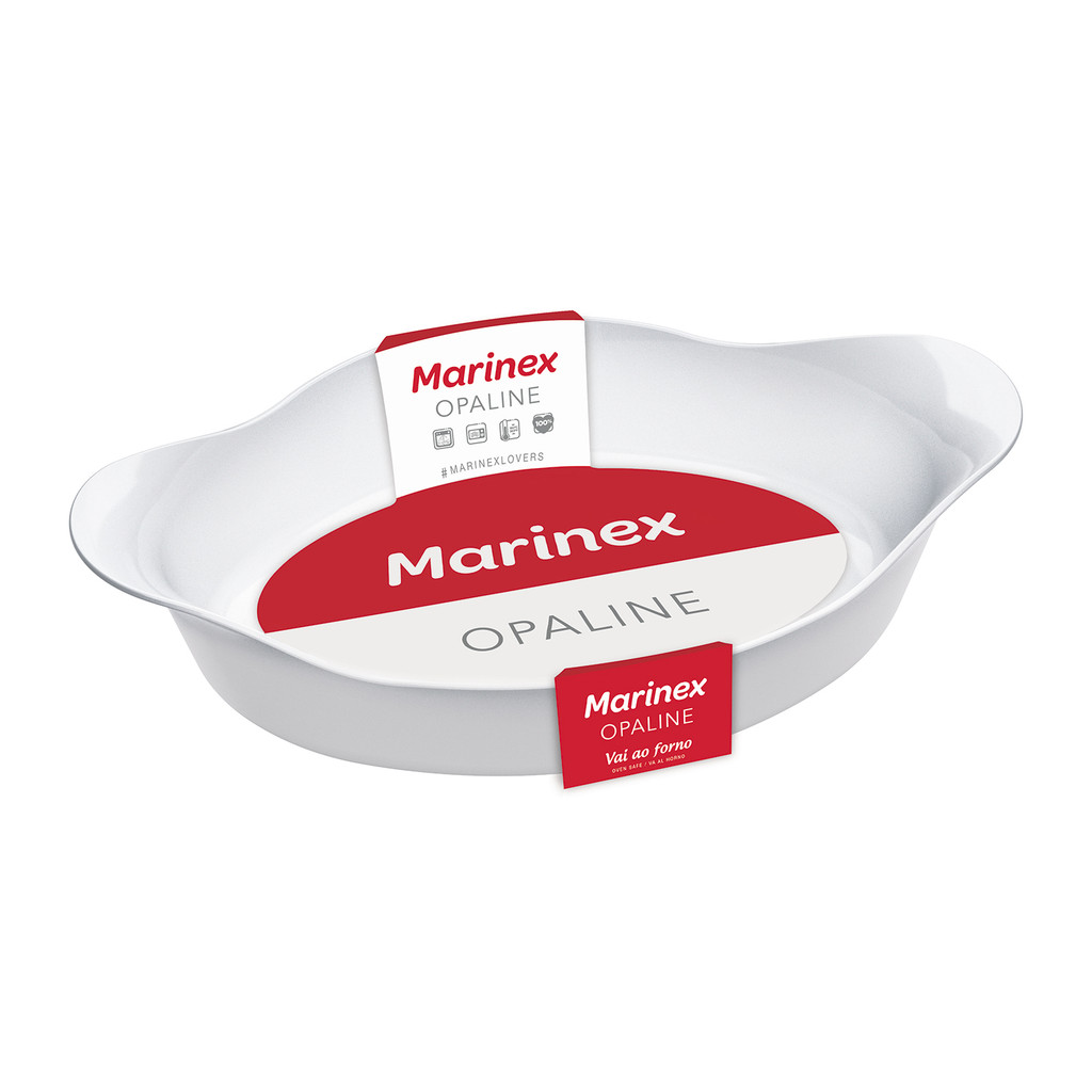 Assadeira Oval Opaline De Vidro 600ml - Marinex - Home & Living