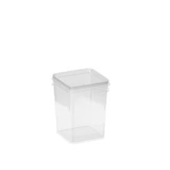 Pote Organizador Quadrado Modular Grande 1,2L para Mantimentos e Alimentos Cozinha Organizada