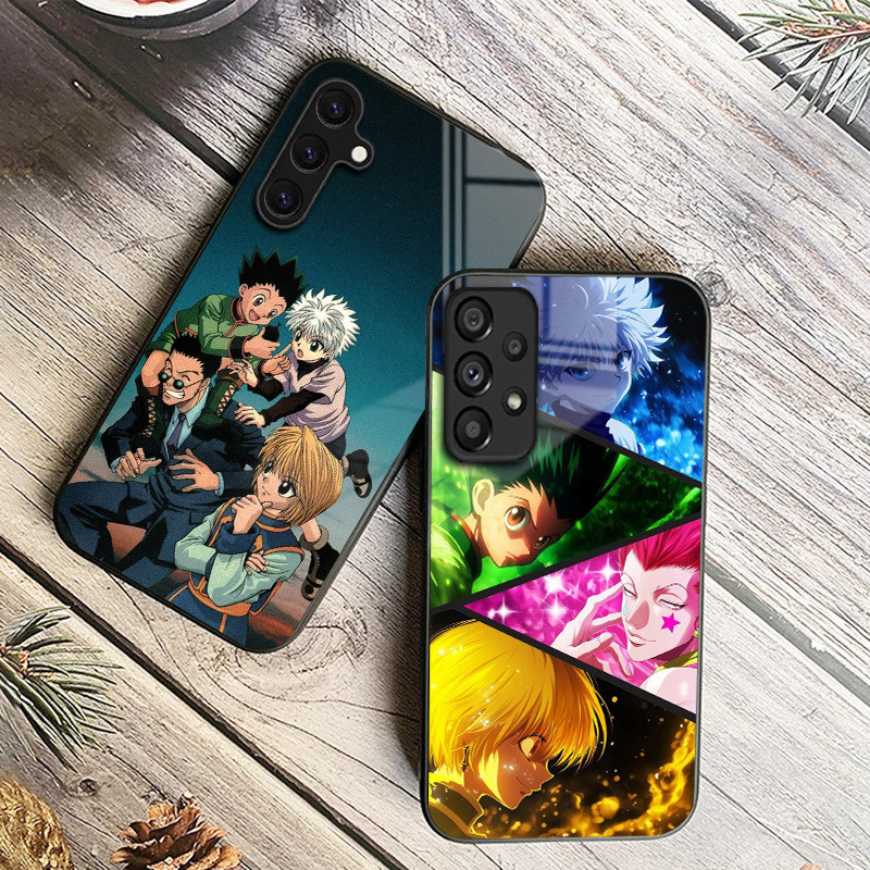 Caçador x 17 Capa De Telefone De Vidro Para Samsung Galaxy A14 A16 A30 A22 A32 A33 A34 A40 A42 A55 4G A52 A53 A54 A70 A7