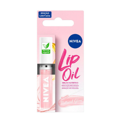 Brilho Labial Nutritivo Nivea Lip Oil Natural Glow 5,5ml