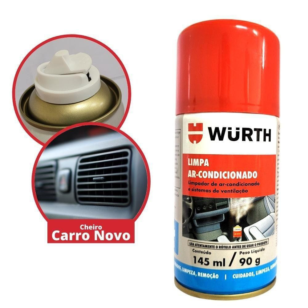 Limpa Ar Higieniza Wurth Condicionado Carro Novo Lavanda em Spray Wurth Aromatizante Cheirinho