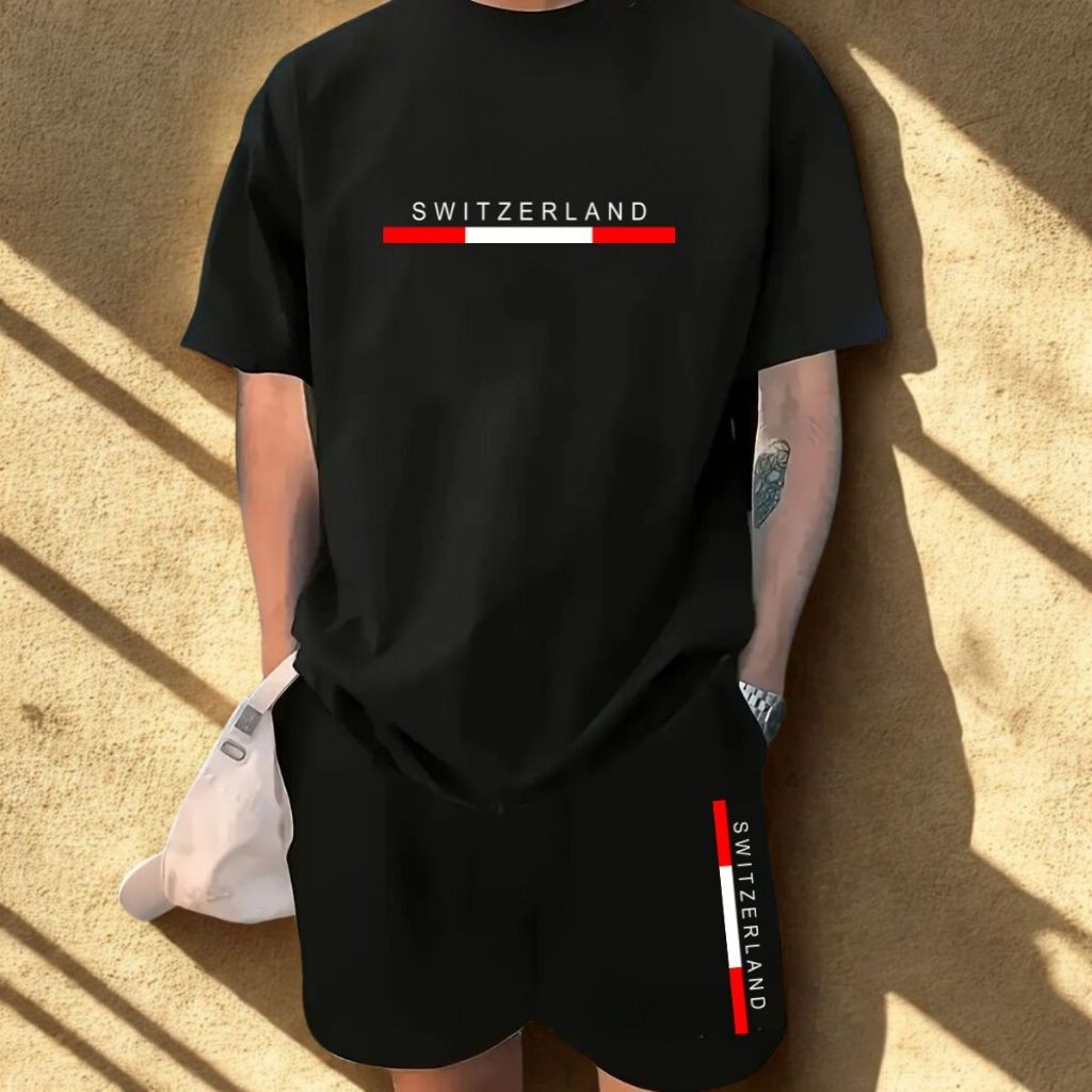 Conjunto Kit 2 Peças Camiseta Oversized e Short Moletom Estampa Gringa Urbano 100% Algodão