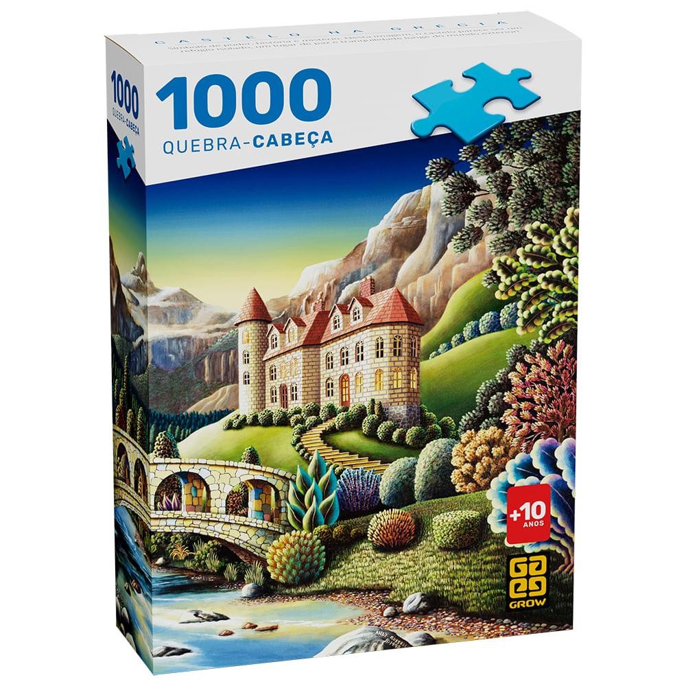 Quebra-Cabeça 1000 peças Castelo na Grécia em Oferta na Shopee