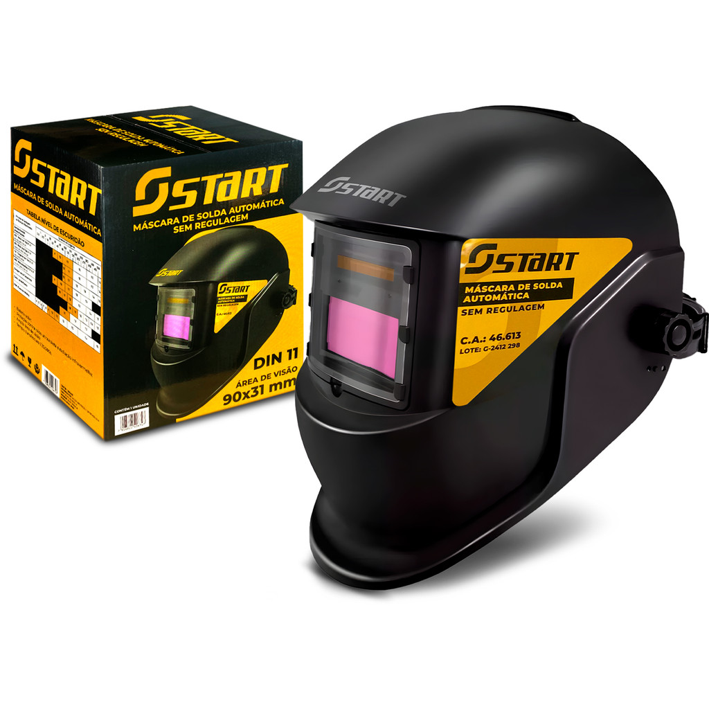 Mascara De Soldar Automática Start Com Regulagem Capacete De Solda em Oferta na Shopee