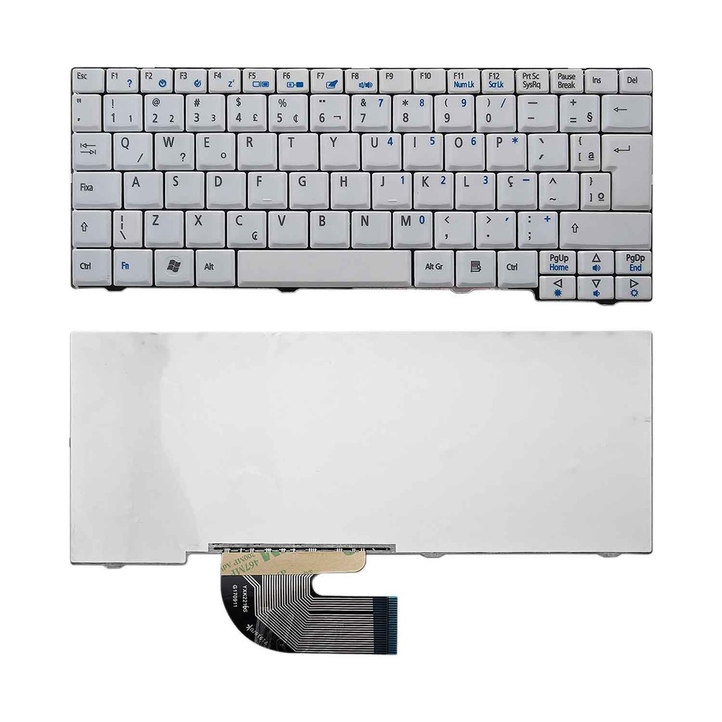 Teclado Para Notebook Acer Aspire A110 Aoa110 A150 D250 Kav60 Kbint00668 Aezg5r00200 Zg5 - Branco Br Com Ç