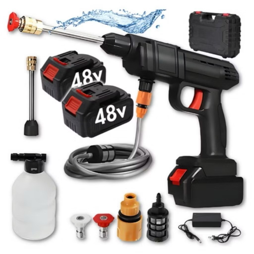 Lavadora de alta pressão profissional portátil sem fio de dupla voltagem, 110 V e 220 V, c...