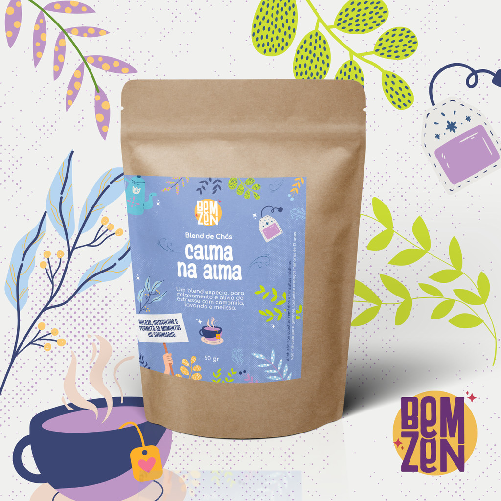 Imagem Blend de Chá Calmante Calma na Alma 60gr - BemZen