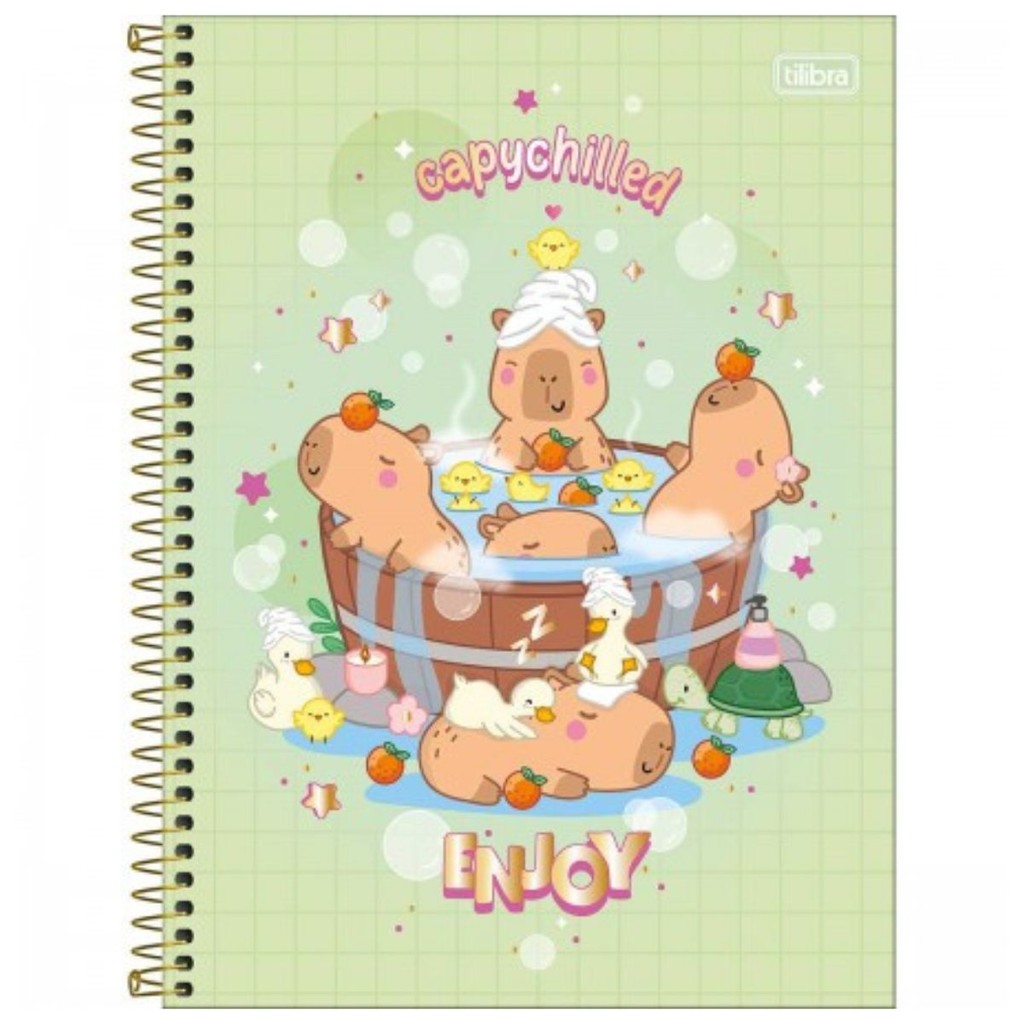 Caderno Universitário New Capyclub 10 Matérias 160fls