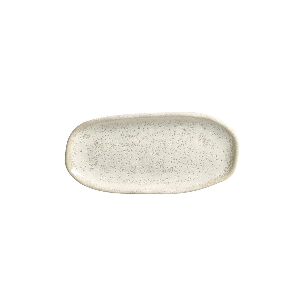 Conjunto com 4 Travessas Oval Rasa Mini Orgânico Vanilla 16,5x8cm