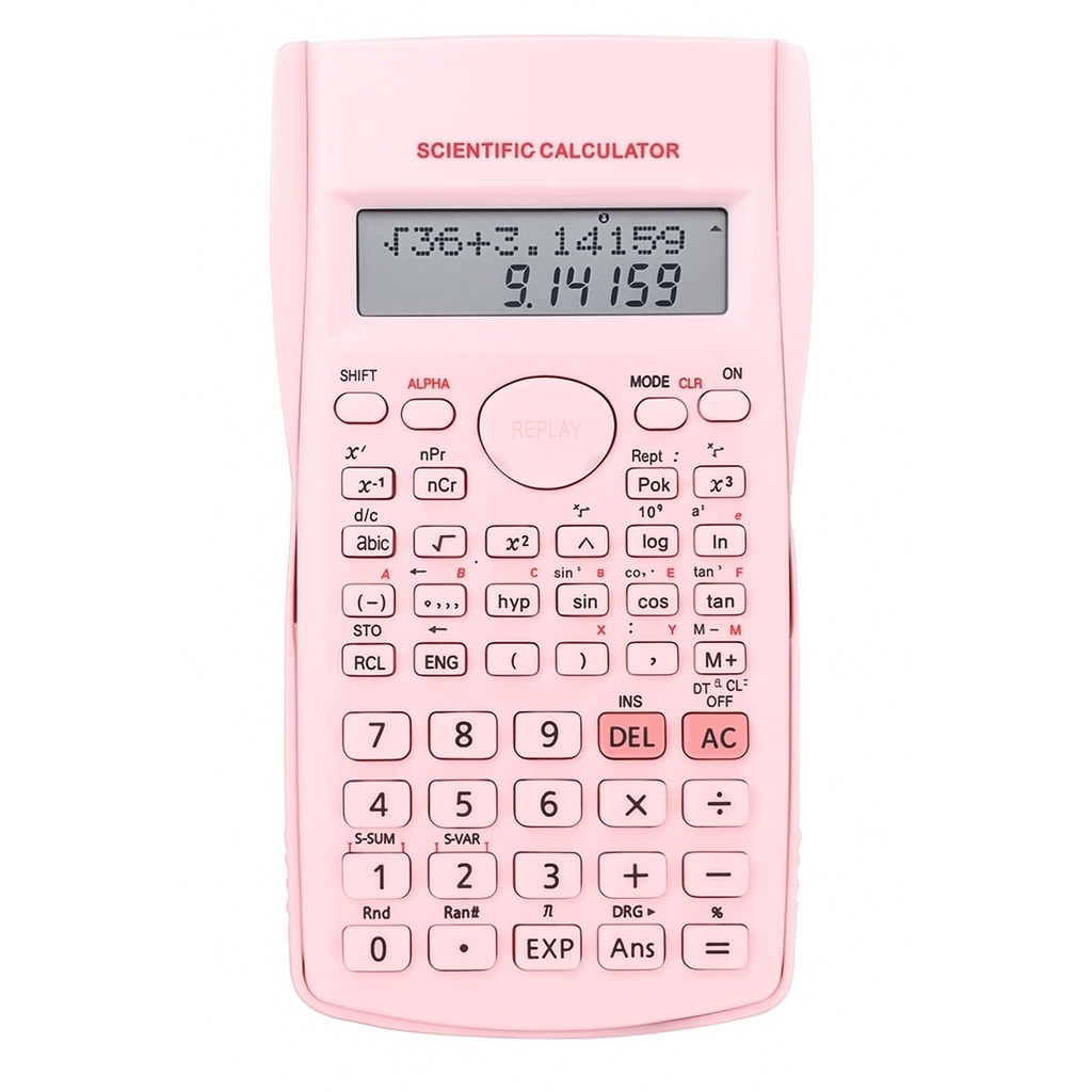 Calculadora Científica 82ms 240 Funções 10 Dig+2 Linhas Rosa