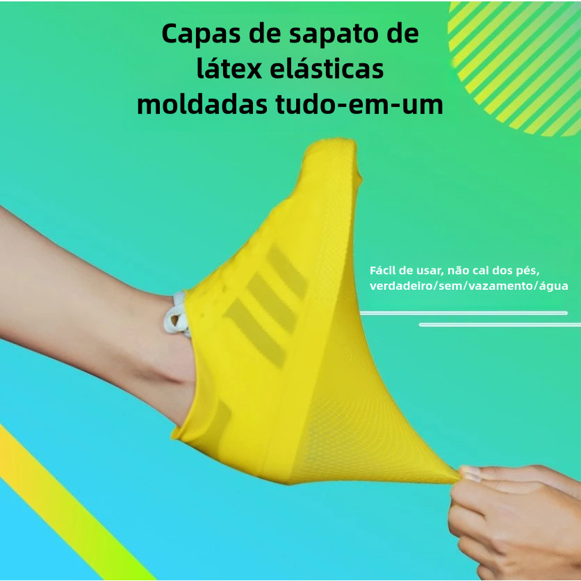 Protetor De Sapato Impermeável De Silicone Capa de Chuva Para Tênis Colorido e Unisex Joven e Adulto