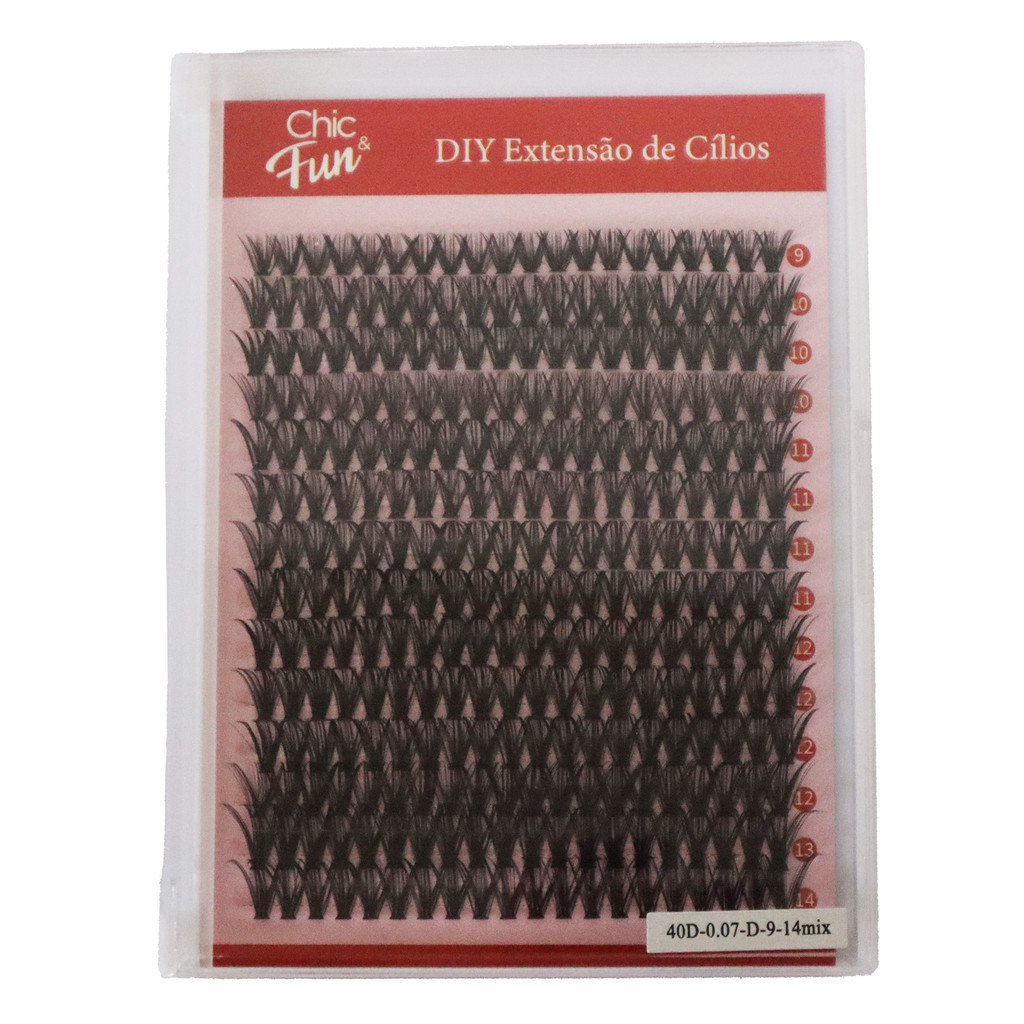 Cílios Tufinho 40d Curvatura D Chic & Fun Cílios Postiços em Oferta na Shopee